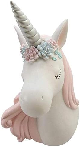 彫刻 置物・オブジェ ユニコーン像、動物のジュエリーの壁アート樹脂の装飾の壁彫刻の壁に取り付けられた彫刻ペンダントの装飾 工芸品の彫刻