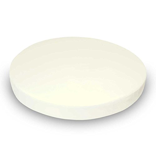 SheetWorld Fitted 100% Cotton Jersey Oval Crib Sheet, Fits Stokke Sleepi 26 x 47, Organic Ivory, Made in USA