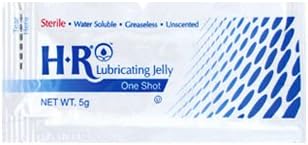 HR Pharma "One Shot" Sterile Lubricating Jelly, 5 gram per unit, Box of 144