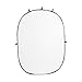 FOTOCREAT-5x6.5ft(1.5x2m) Black/White Double-Sided Pop-Up Collapsible Backdrop -Reflector Photo Backdrop Background for Video & Photo