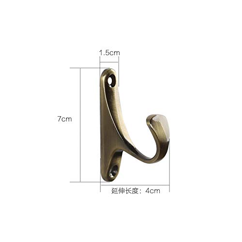 Chictie 2 Pack Simple Small Metal Drapery Tassel Holder Hanger Curtain Holdbacks Wall Hooks Modern Style (White)
