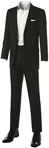 MONDAYSUIT Men's Modern Fit Striped 2-Piece Suit Blazer & Trousers
