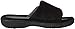 Isotoner Women’s Microterry Adjustable Slide Slippers, Black, X-Large/9.5-10 M US