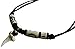 Real Tiger Shark Tooth Necklace - Spiral Necklace - Surfer Necklace - Unisex - Black Color
