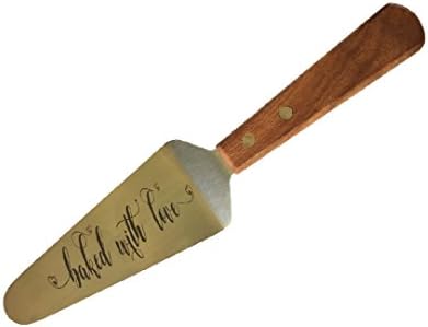 Pie Server - Stainless Steel With Wood Handle for Pie and Cake Servers, Decorative Blade Choices by Signature Laser Designs (Stainless Steel - Fat Pants)