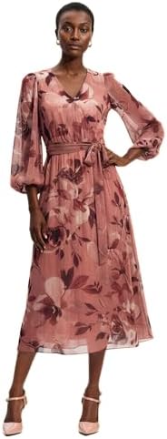 adrianna papell printed midi dress Adrianna Papell Sleeveless Tie Front Metallic Jacquard Dress, Womens, 12, Black Navy