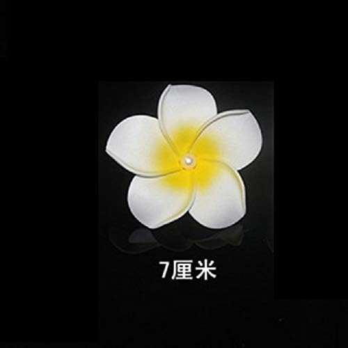 Fashion Frangipani Hairpin Side Folder Hair Clip Barrette Hair pin Comb Claw Seaside Resort Beach Head Flower Hair Accessories Bridal Headdress Love Rice hut (3 Pearl Hairpin 7cm