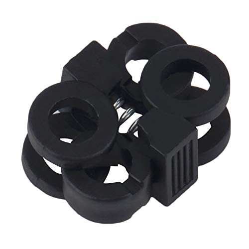 Plastic Cord Locks Non-Slip Shoe Buckle End Toggle Double Hole Spring Stopper Fastener Slider ...
