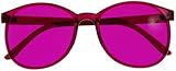 Color Therapy Glasses - Magenta Round Style *Redesigned to be Sturdy*