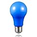 TORCHSTAR 7W Blue LED A19 Colored Light Bulb, E26/E27 Base, for Parties, Celebrations, Commemorative Activities, 30,000hrs