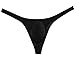 JAXU Men's Elastic Thong Spandex T-Back Underwear Black XL