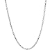 925 Sterling Silver Nickel-Free 1.2mm Box Chain Necklace, 22 inches - Made in Italy + Cleaning Cloth