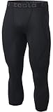 TM-MUC18-KLB_Large Tesla Men's Compression 3/4 Capri Shorts Baselayer Cool Dry Sports Tights MUC18