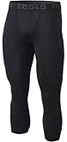 TSLA Men's 3/4 Compression Pants, Running Workout