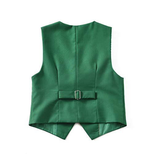 Boys Vest and Pants Set Kids Suit for Boy Formal Tuxedo Dresswear Outfit Green Size 14
