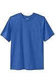 Kingsize Men's Big & Tall Heavyweight Crewneck Cotton Tee Shirt With Pocket