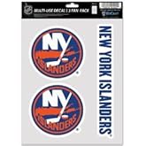 NHL New York Islanders Decal Multi Use Fan 3 Pack, Team Colors, One Size