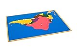 Montessori Puzzle Map of South America with Control Maps