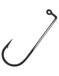Gamakatsu Black Jig 90, Heavy, Round Bend Jig gancho de alambre, 100 unidades)