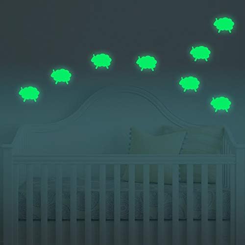 Wall Sticker Creative Cartoon Sheep Luminous Stickers Cute Baby Room Wall Decor Glow in The Dark Kids Room Decoration
