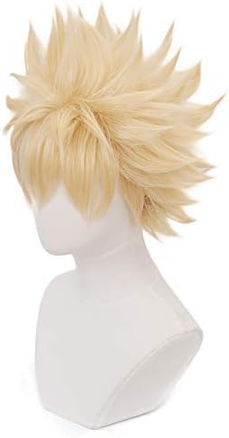 MUZIWIG Anime Cosplay Wig for My Hero Academia Katsuki Bakugou Synthetic Hair with Free Wig Cap Halloween Party Costume Accessories - Image 5