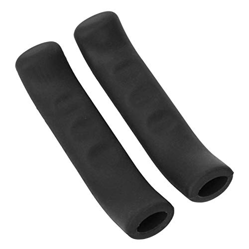 Bike Brake Lever Covers, Silicone Anti-Skid Shock-Absorbing Grip, Folding Mountain Bike Brake Covers Ergonomic Design Black for Cyclists Comfort Control in Off-Road Trails Urban Commuting