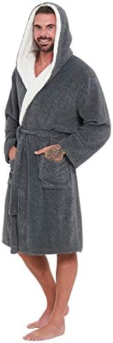 MICHAEL PAUL Men's Hooded and Non Hooded Soft Plain Dressing Gown