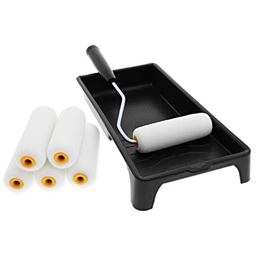 Paint Roller Cover Refills with Foam-Covered Ends (8 Pack)