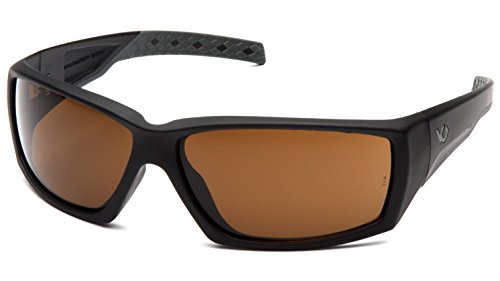 Venture Gear Overwatch Shooting Safety Sunglasses, Black, Bronze Anti-Fog Lens