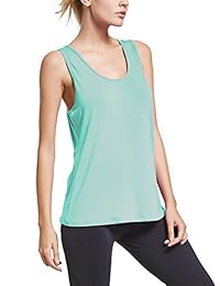 Baleaf - Camiseta de tirantes para yoga, correr, espalda abierta, ajuste holgado, blanda, para mujer