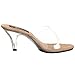Fabulicious Women's 3 Inch Stiletto Heel Sandal (Clear Tan/Clear;9)