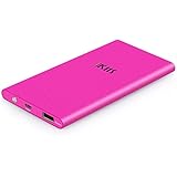 Portable Charger, iKits 5000mAh Ultra Compact Portable Power Bank External Battery Pack Input: 5V 2A, Output:2.4A with Smart IC Technology for iPhone / iPad &amp; Samsung Google Nexus &amp; more Rose Red