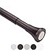 AmazerBath Bronze Shower Curtain Rod 26-42 Inches Adjustable Bronze Tension Curtain Rod No Drill Bathroom Curtain Rod Rust-Resistant for Bathroom Bedroom Window Closet, Bronze