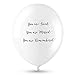 ANGEL & DOVE 25 White Funeral Balloons 'You are Loved, Missed, Remembered' Biodegradable - Memorial, Celebration of Life