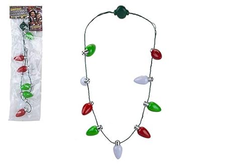 Toyland Weihnachtsglühlampe Halskette mit 3 erstaunlichen Lichteffekten - Weihnachtskostüm -