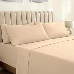 LuxClub 4 PC Sheet Set Bed Sheets Deep Pockets