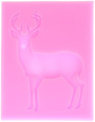 NAOAO Elk Shape Chocolate Mold Fondant Christmas Deer Elk Cake DIY Silicone Mold Decorating Tools