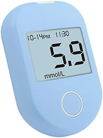 WLQWER Blood Glucose Meter Blood Sugar Kit (No Coding Required), High-Tech Diabetes Blood Glucose Meter with 50 Test Strips, 50 Lancets, Large Screen Value,Blue