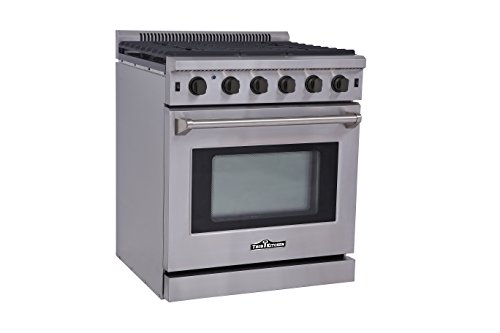 Thorkitchen LRG3001U Freestanding Style Gas Range with 4.55 cubic Feet Oven, 5 Burners, Convection Fan, 30- Inch