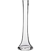 10Inch Clear Glass Small Single Stem Bud Vase Tall Narrow Neck Floral Vases Flower Holder Bottles for Wedding Party Office Home Decoration