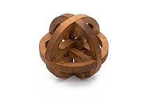 SiamMandalay: Interlocking Wooden Brain Teaser Galileo Globe Puzzle - Global Interlocking Puzzle