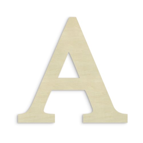 UNFINISHEDWOODCO Oversized Unfinished Wood Letter, 18-Inch, Alpha