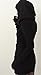 Punk Black Hoodies Lined Fingers Sleeve Women Basic Slim Long Shirts Tops