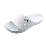 Kaiback Men's Poolside Slide Shower Sandal (10/11, White)