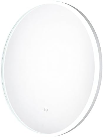 GuoTonG LED Vanity Mirror Lights Round 23.4 Inch Diameter Wall Mount LED Lights Mirror Makeup Touch Screen Daylight White For Bathroom Bedroom Living room