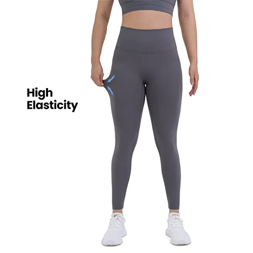 TURBOFIT WORKOUT LEGGINGS FOR WOMEN HIGH WAIST TUMMY CONTROL BUTTERY SOFT GYM YOGA PANTS SQUAT PROOF BOOTY TIGHTS DARK GREY