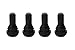 ABN Snap-in Short Black Rubber Valve Stem (TR412) 4-Pack for Tubeless 0.453in 11.5mm Rim Holes on Standard Vehicle Tires