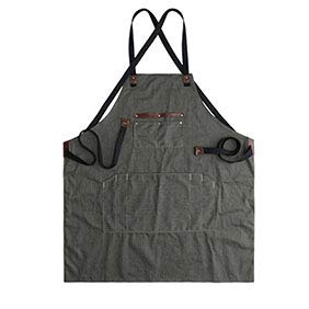 t0uvtrukCs Adjustable Men Apron Unisex Waxed Canvas Apron with Pockets Wear Resistant Working Tool Army Green