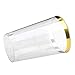 50 Gold Rimmed Clear Hard Plastic Cups | 12 oz. Fancy Disposable Tumblers (50-Pack) by Bloomingoods