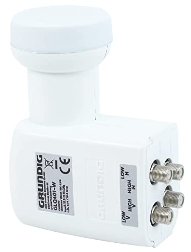[Test SEHR GUT *] GSS Quattro LNB Weiss für Multischalter, Multiswitch geeignet - mit LTE Filter - Sat, Satelliten, Full HD, HDTV, UHD 4K, 0.1dB, LMB,